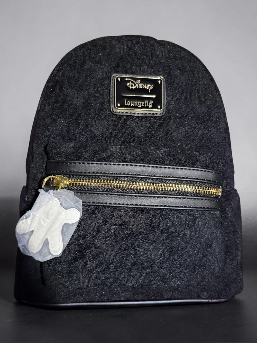 New - Loungefly Disney Mickey Mouse Terrycloth Allover Print Mini Backpack